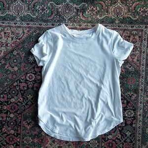 2 TEES Beyond Yoga Heather Gray Top AND White Top S/M